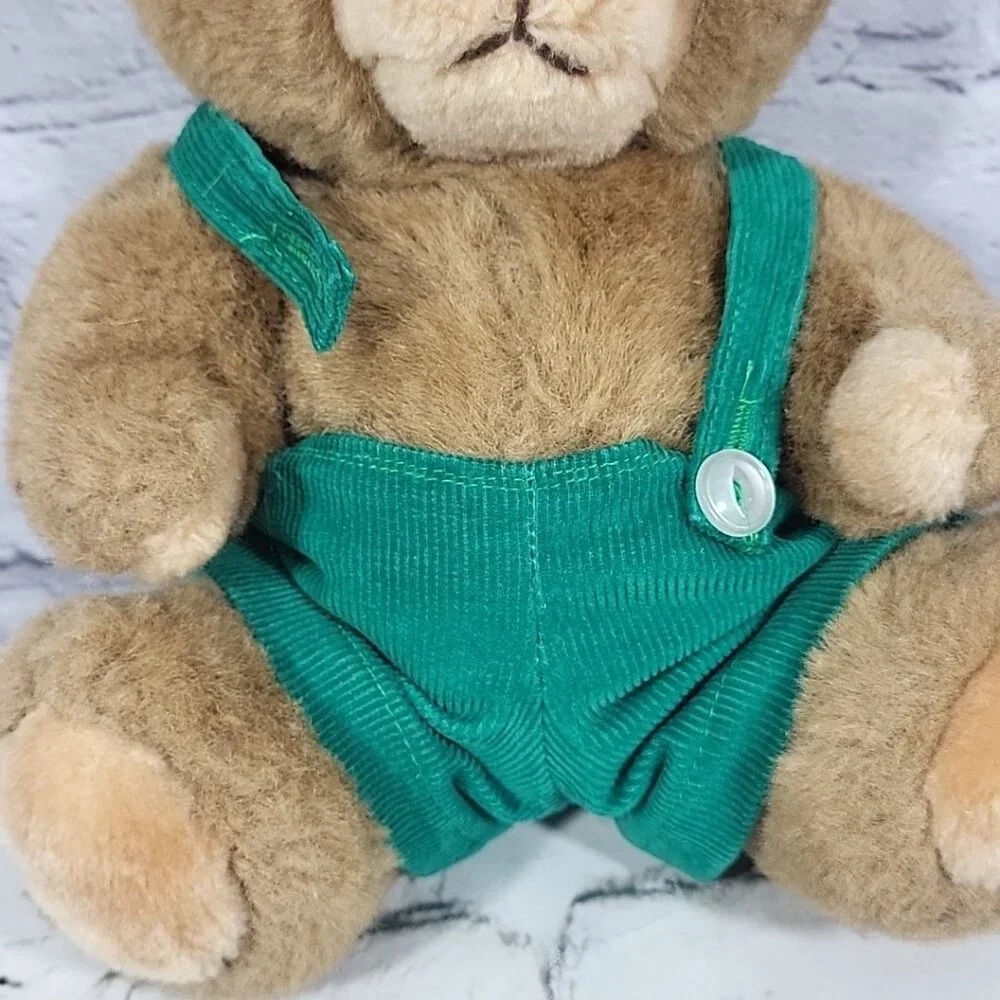 Vintage 80's Eden Corduroy Teddy Bear Classic Jointed Missing Button Rare HTF‎